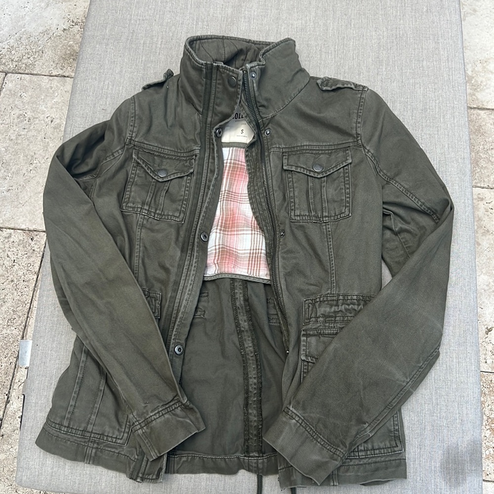 Hollister green army jacket